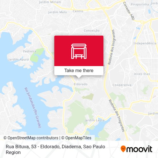 Rua Bituva, 53 - Eldorado, Diadema map