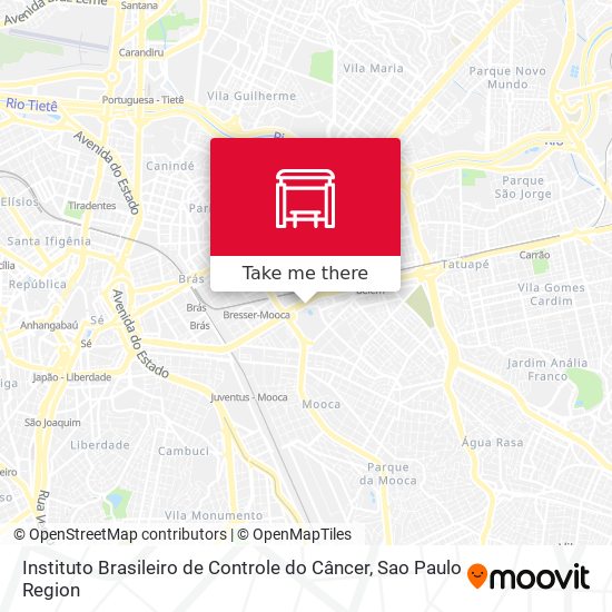 Instituto Brasileiro de Controle do Câncer map