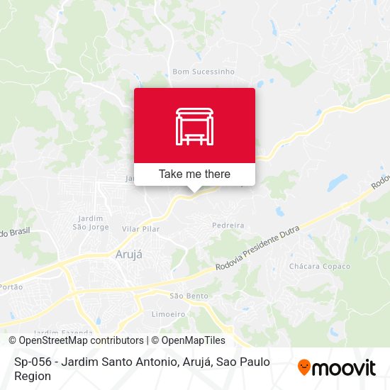 Sp-056 - Jardim Santo Antonio, Arujá map
