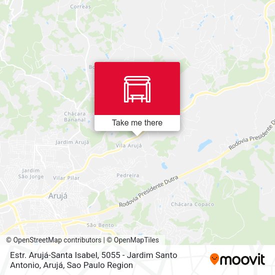 Estr. Arujá-Santa Isabel, 5055 - Jardim Santo Antonio, Arujá map