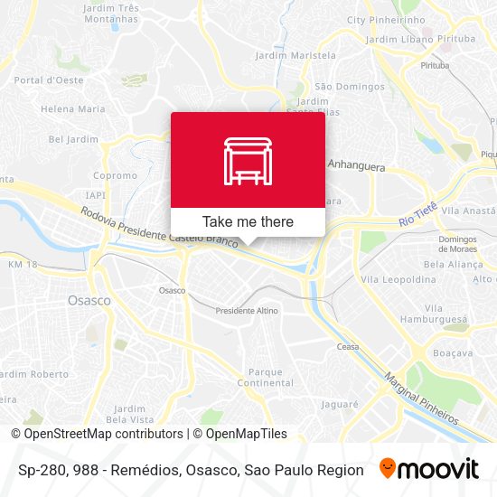 Sp-280, 988 - Remédios, Osasco map