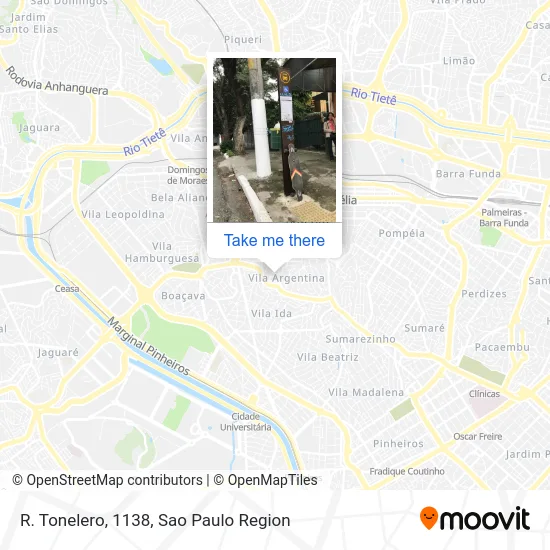 R. Tonelero, 1138 map