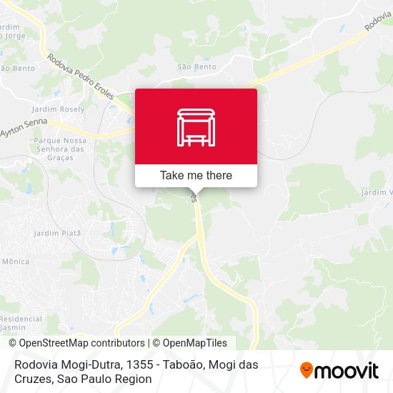 Rodovia Mogi-Dutra, 1355 - Taboão, Mogi das Cruzes map