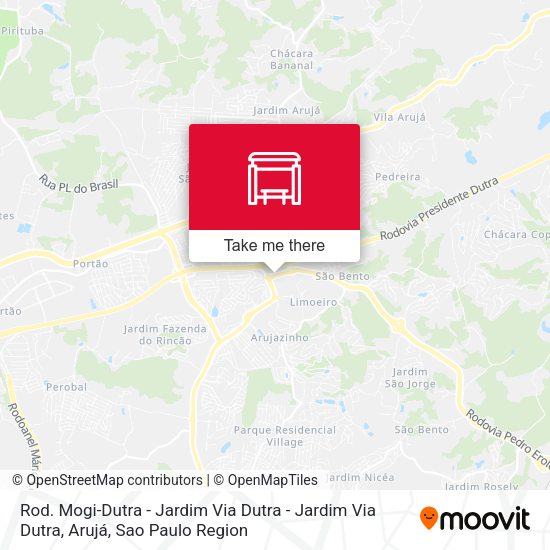 Rod. Mogi-Dutra - Jardim Via Dutra - Jardim Via Dutra, Arujá map