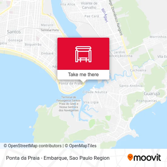 Ponta da Praia - Embarque map