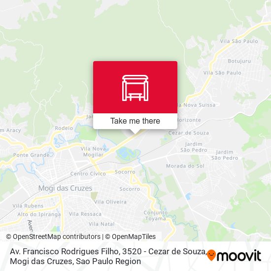 Mapa Av. Francisco Rodrigues Filho, 3520 - Cezar de Souza, Mogi das Cruzes