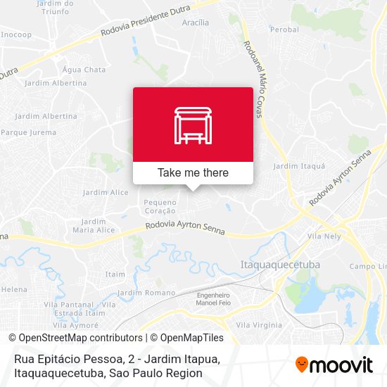 Rua Epitácio Pessoa, 2 - Jardim Itapua, Itaquaquecetuba map