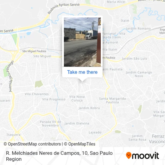 R. Melchiades Neres de Campos, 10 map