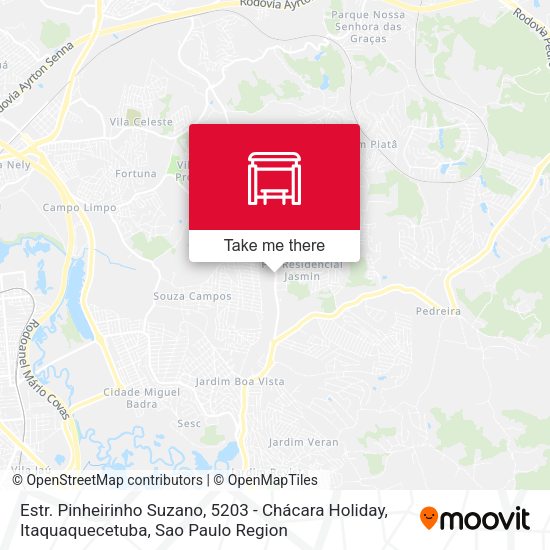 Estr. Pinheirinho Suzano, 5203 - Chácara Holiday, Itaquaquecetuba map