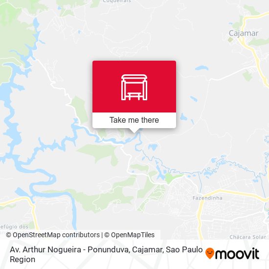 Mapa Av. Arthur Nogueira - Ponunduva, Cajamar