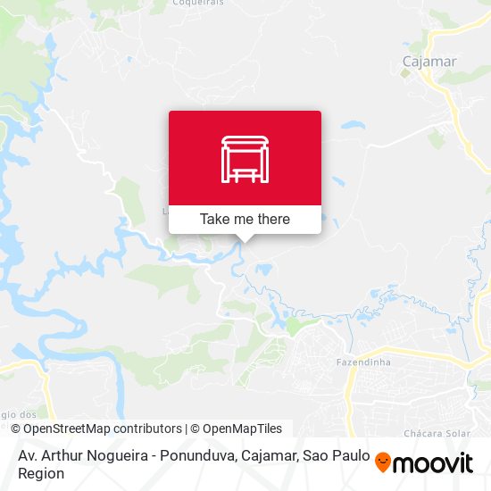 Mapa Av. Arthur Nogueira - Ponunduva, Cajamar