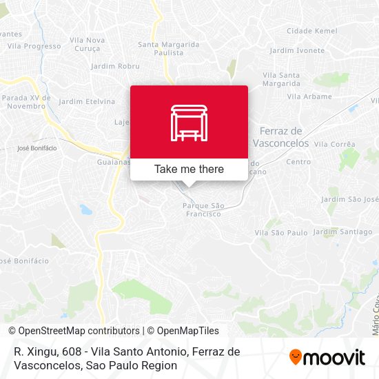 R. Xingu, 608 - Vila Santo Antonio, Ferraz de Vasconcelos map