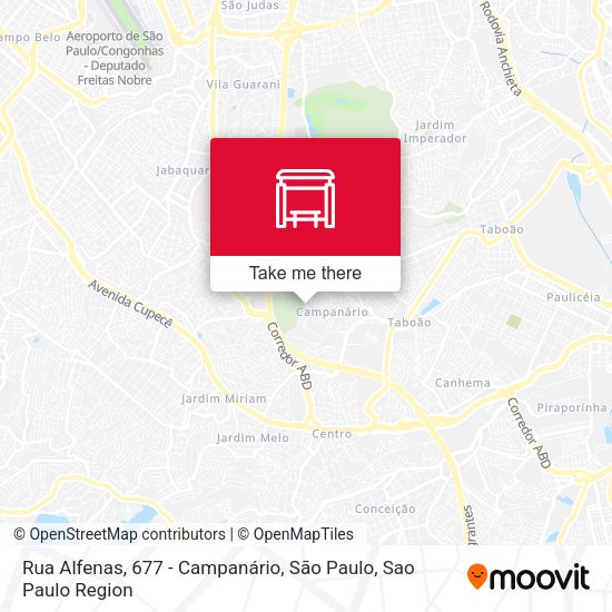Rua Alfenas, 677 - Campanário, São Paulo map