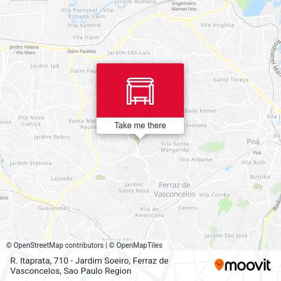 R. Itaprata, 710 - Jardim Soeiro, Ferraz de Vasconcelos map