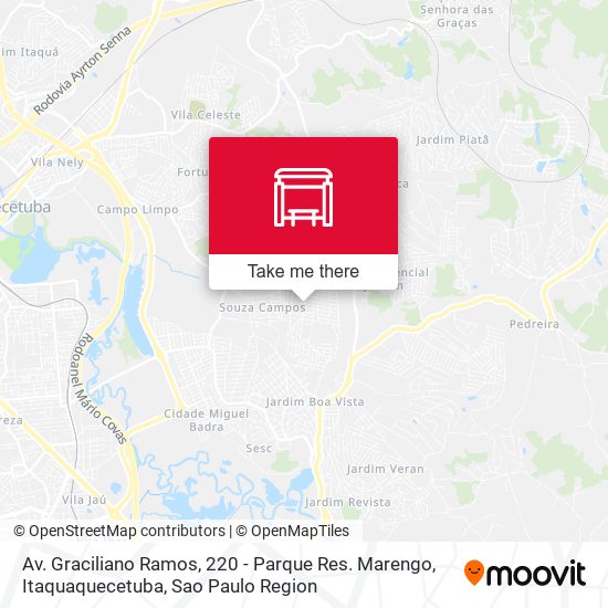 Mapa Av. Graciliano Ramos, 220 - Parque Res. Marengo, Itaquaquecetuba