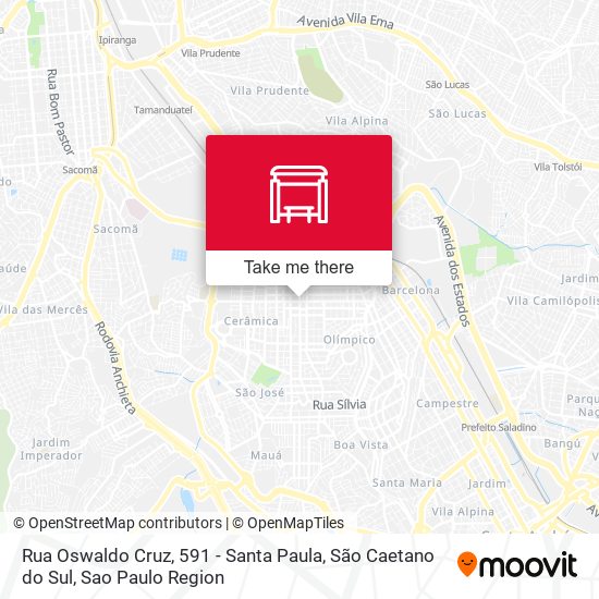 Rua Oswaldo Cruz, 591 - Santa Paula, São Caetano do Sul map