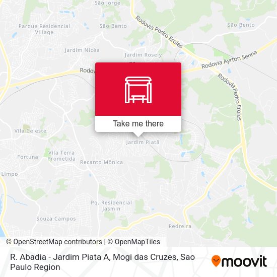 R. Abadia - Jardim Piata A, Mogi das Cruzes map