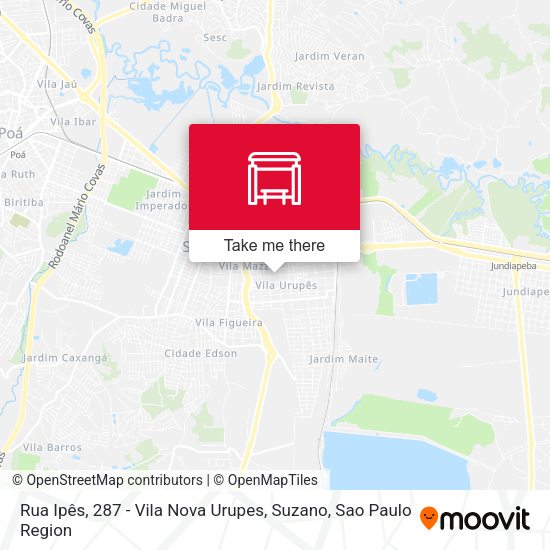 Rua Ipês, 287 - Vila Nova Urupes, Suzano map