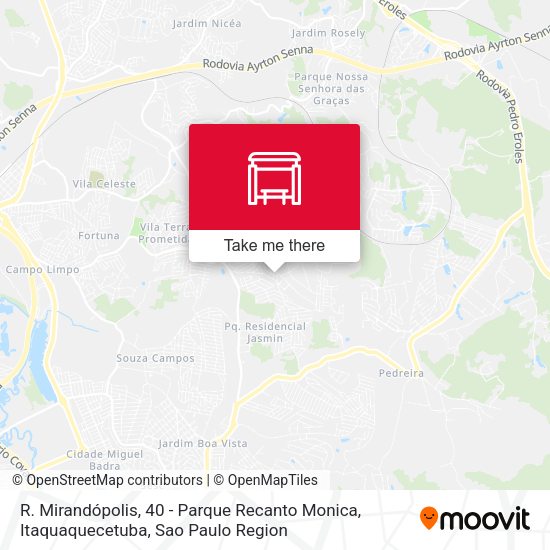 R. Mirandópolis, 40 - Parque Recanto Monica, Itaquaquecetuba map