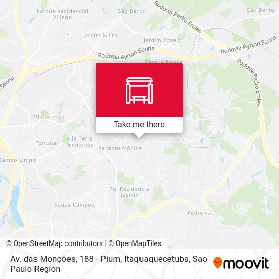 Av. das Monções, 188 - Pium, Itaquaquecetuba map