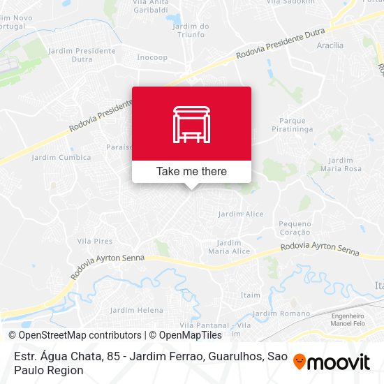 Estr. Água Chata, 85 - Jardim Ferrao, Guarulhos map