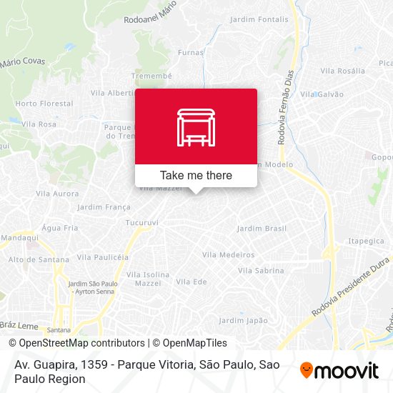Av. Guapira, 1359 - Parque Vitoria, São Paulo map