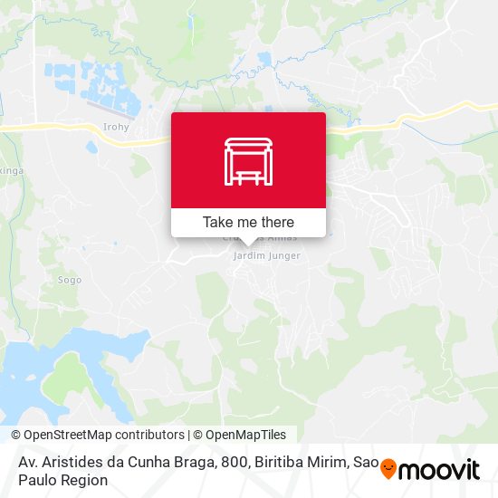 Mapa Av. Aristides da Cunha Braga, 800, Biritiba Mirim