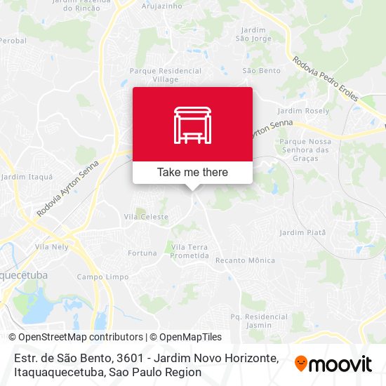 Estr. de São Bento, 3601 - Jardim Novo Horizonte, Itaquaquecetuba map