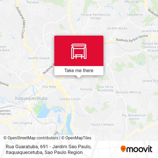 Rua Guaratuba, 691 - Jardim Sao Paulo, Itaquaquecetuba map