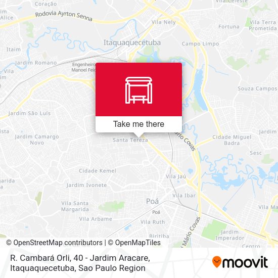 R. Cambará Orli, 40 - Jardim Aracare, Itaquaquecetuba map