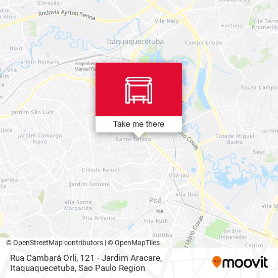 Rua Cambará Orli, 121 - Jardim Aracare, Itaquaquecetuba map