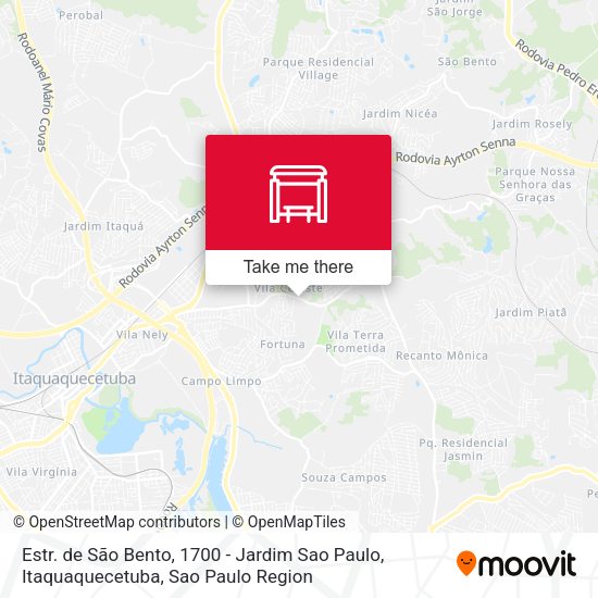 Estr. de São Bento, 1700 - Jardim Sao Paulo, Itaquaquecetuba map