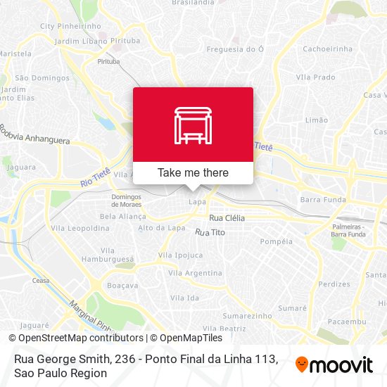 Rua George Smith, 236 - Ponto Final da Linha 113 map