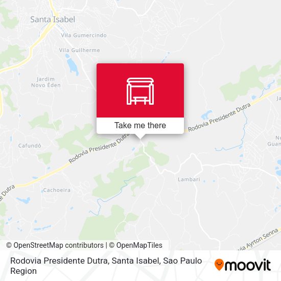 Rodovia Presidente Dutra, Santa Isabel map