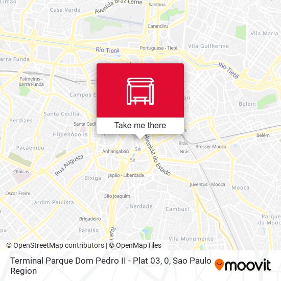 Mapa Terminal Parque Dom Pedro II - Plat 03, 0