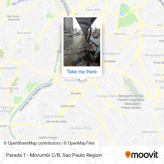 Parada 1 - Morumbi C/B map