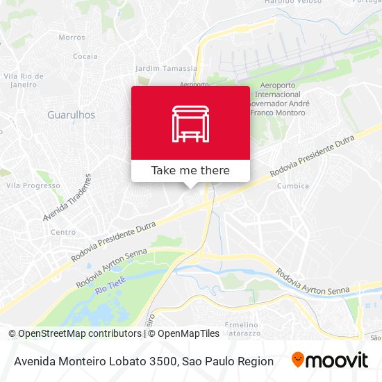 Mapa Avenida Monteiro Lobato 3500