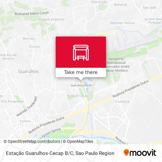 Mapa Estação Guarulhos-Cecap B/C