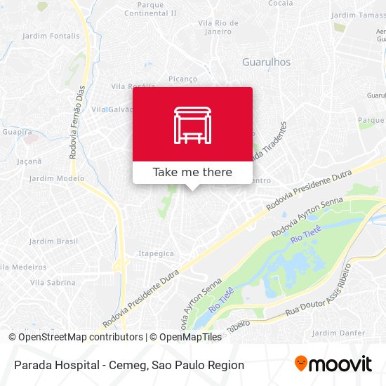 Mapa Parada Hospital - Cemeg