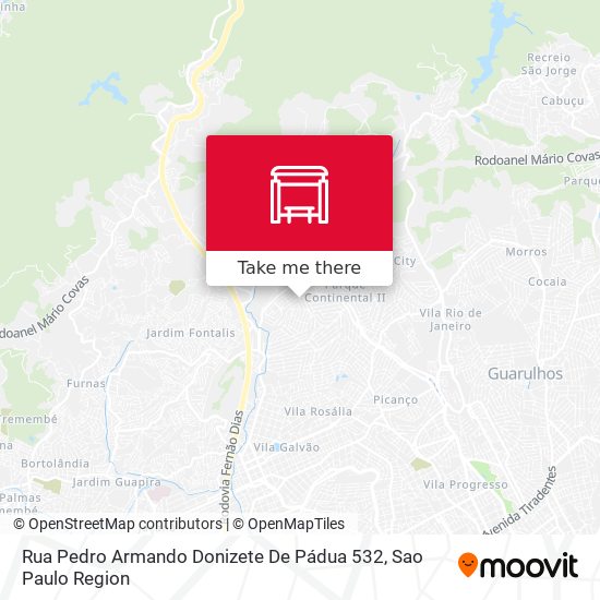 Rua Pedro Armando Donizete De Pádua 532 map