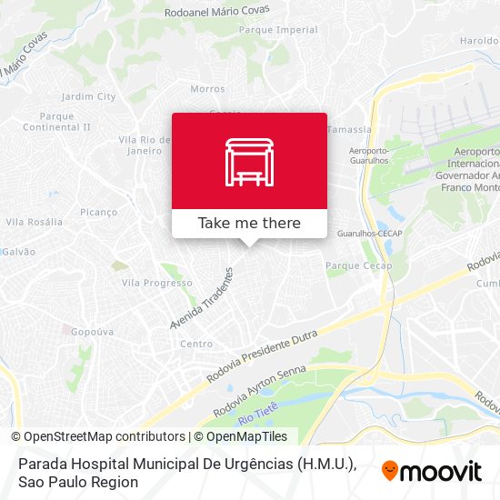 Mapa Parada Hospital Municipal De Urgências (H.M.U.)