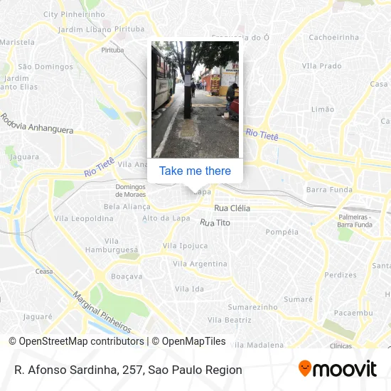 R. Afonso Sardinha, 257 map