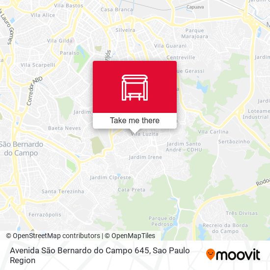 Avenida São Bernardo do Campo 645 map