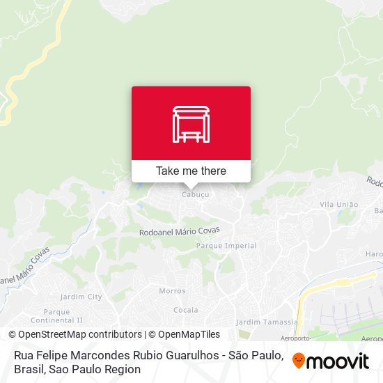 Mapa Rua Felipe Marcondes Rubio Guarulhos - São Paulo, Brasil