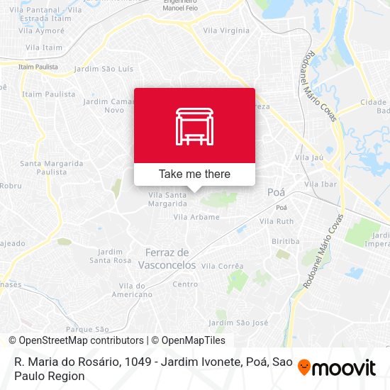 R. Maria do Rosário, 1049 - Jardim Ivonete, Poá map