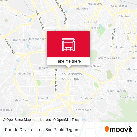 Parada Oliveira Lima map