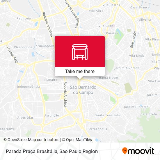 Parada Praça Brasitália map