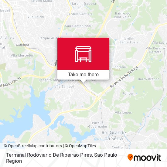 Mapa Terminal Rodoviario De Ribeirao Pires