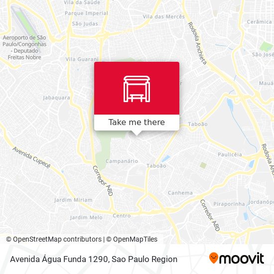 Avenida Água Funda 1290 map