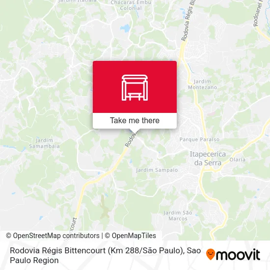 Rodovia Régis Bittencourt (Km 288 / São Paulo) map